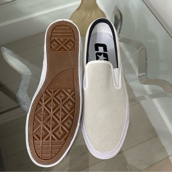 Converse One Star CC Suede Slip On Sneakers Men's SZ 13 White Luxury Skater NWOT - Picture 7 of 10
